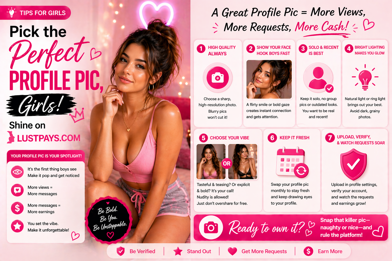 How to Choose the Perfect Profile Photo That Gets More Attention on LustPays